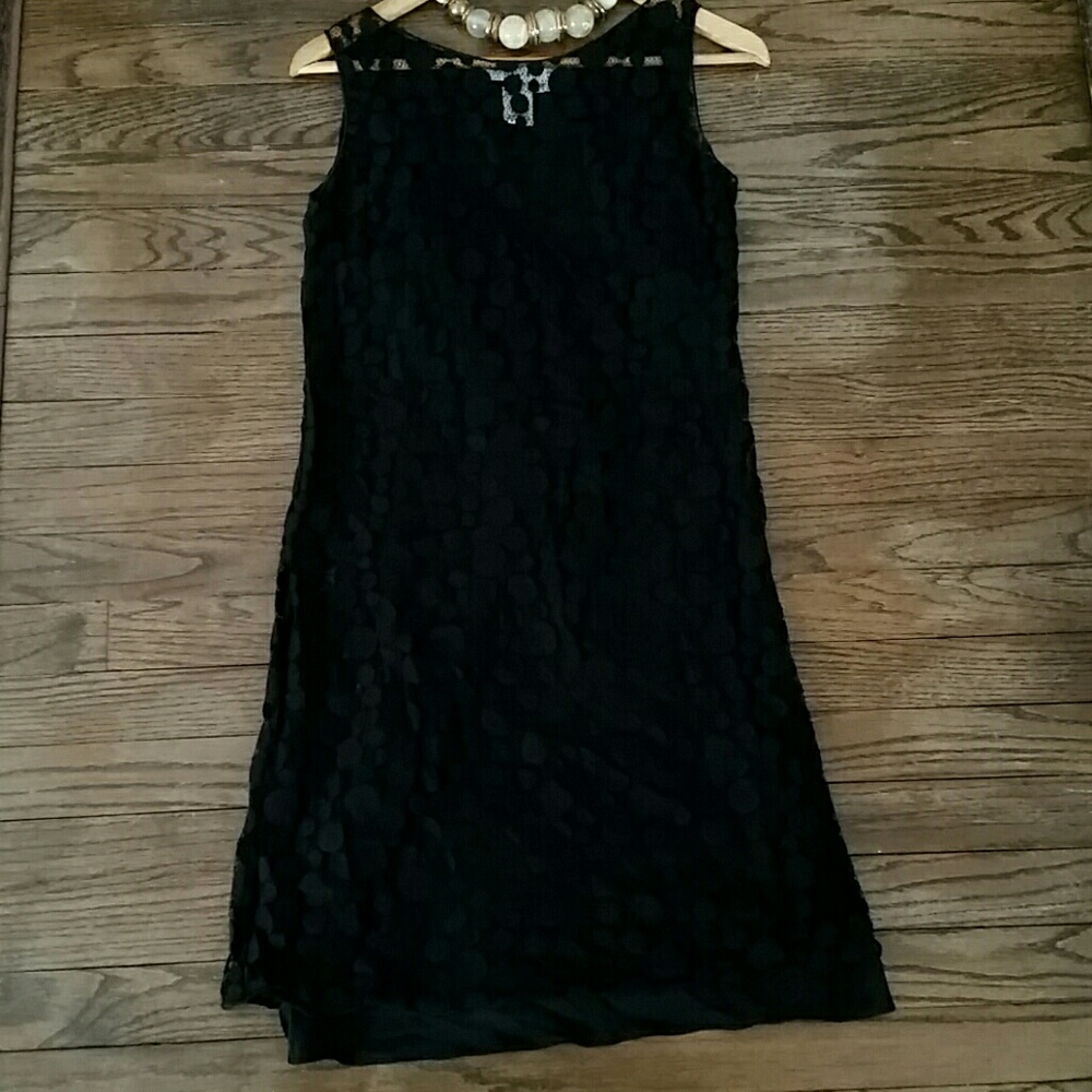 Lace and silk slip dress